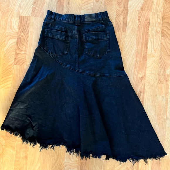 Zimmermann Asymmetrical Raw Hem Denim Skirt - Picture 2 of 5